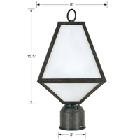 Brian Patrick Flynn Glacier 1 Light Outdoor Post Light 8