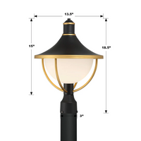 Atlas 1 Light Outdoor Post Light 13.5