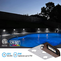 ELA01 8-Pack 4 Inch 2W 5CCT LED Retaining Wall Lights, Hardscape Color Changing 12V Low Voltage Landscape Lights