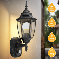 Outdoor Landscape Lighting LED 12V Low Voltage SCH14 2-Pack Classic Motion Sensor and Dusk to Dawn Outdoor Aluminum Wall Sconce Light Package 6