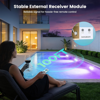 Outdoor Landscape Lighting LED 12V Low Voltage PL35 12V AC Remote-Operated LED Stainless Steel Pool Light Jacuzzi Spa RGBW Color Changing Low Voltage Light with Remote Control