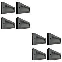 Outdoor Landscape Lighting LED 12V Low Voltage STBCC18 4x/8x/12x Package 3CCT 3W LED Cast Brass Outdoor Horizontal Modern Step Light 12V Low Voltage Lighting Dark Brass 8 Pack