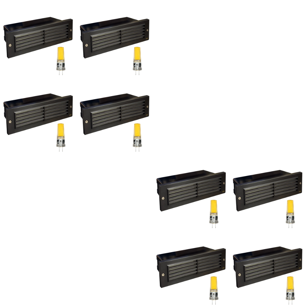 STB03 Louver Brick Waterproof Outdoor Brass Step Light