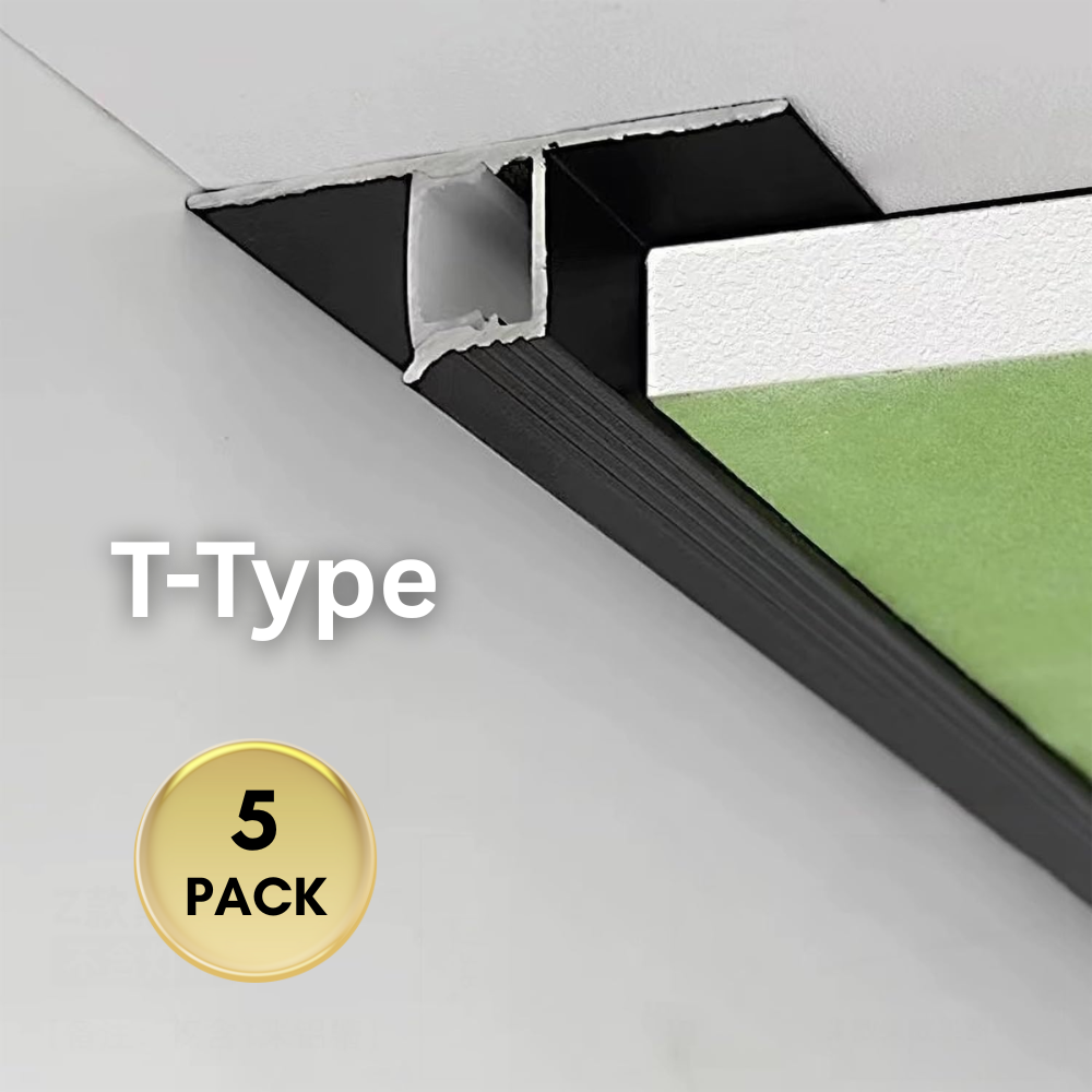 AC16 Suspended Ceiling T-Type Aluminum Channel with 3.3FT/1M For Max Inner 9.6mm Width LED Strip Lights Pack of 5/10/20