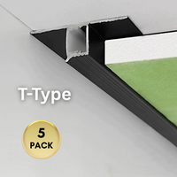 AC16 Suspended Ceiling T-Type Aluminum Channel with 3.3FT/1M For Max Inner 9.6mm Width LED Strip Lights Pack of 5/10/20