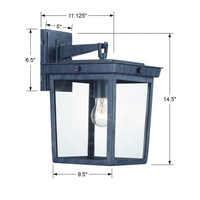 Belmont 1 Light Outdoor Sconce 9.5