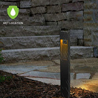 ALP24 4-Pack 2W 48LM Landscape Pathway Light, Matte Black Integrated LED Walkway Light, Die-Cast Aluminum, ETL Listed