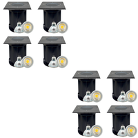 Outdoor Landscape Lighting LED 12V Low Voltage UNS01 4x/8x/12x Package 12V Low Voltage LED In-Ground Well Light Square Stainless Steel Landscape Lighting Waterproof with 5W 3000K Bulb Stainless Steel 8 Pack