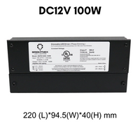 TSDC01 12V/24V DC Low Voltage Dimmable Transformers UL Listed LED Driver Outdoor Rated