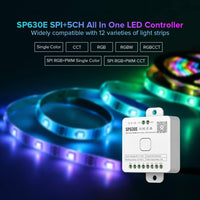 SP630E Smart Bluetooth RGB Addressable LED Controller Compatible with PWM & SPI LED Strips RGBW-IC