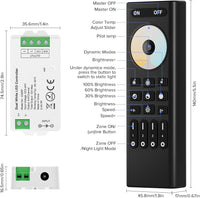 MiBoxer RGB/RGBW Montado en la Pared Smart Panel Control Remoto Inalámbrico 4 Zonas 2.4G RF