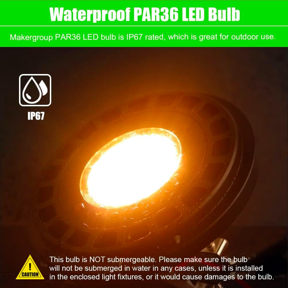 PAR36 7W LED RGBW, Remote Controlled, Dimmable, IP67 Waterproof Low ...