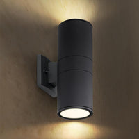 SCSH02 120V Line Voltage LED Aluminum Cylinder Up Down Light 2 Directional Sconce Lighting Medium Base Sockets