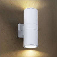 SCSH02 120V Line Voltage LED Aluminum Cylinder Up Down Light 2 Directional Sconce Lighting Medium Base Sockets