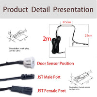 ID05  Double-Door Operated Recessed Mount Infrared Sensor Switch LED Automatic Controlling with JST Male and Female Connector