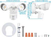 MLW2 Impermeable 20W LED Luces de inundación de seguridad para exteriores con sensor de movimiento