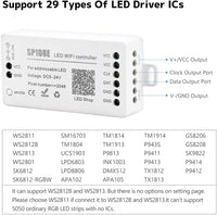 SP108E Smart Wi-Fi Magic RGB Addressable LED Controller Support WS2812B, WS2813B, etc. For LED Strip Light RGB-IC