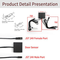 ID20 Double Door Operated Infrared Sensor Switch LED Automatic Controlling with JST Male and Female Connector