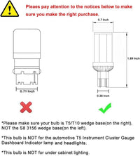 T5 T10 4W 12V LED Wedge Base Light Bulbs Energy Saving Light Bulb