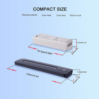 DC5V-36V 8A LED Low Voltage Controller with Wireless RF Remote, Sensitive Touch Slide Controller, No Flicker, ON/OFF Kit for LED Strip Light