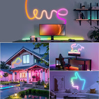 SLNR02 Dotless Dream Color Nylon Neon RGBIC LED Strip Light DC 12V IP67 Outdoor Rated Dimmable Low Voltage Rope Light