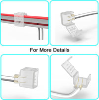 SLN 8 Pack Solderless Strip to Wire Connectors for Single Color LED 12V DC Strip Light Neon