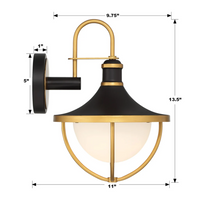 Atlas 1 Light Outdoor Sconce 9.75