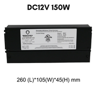 TSDC01 12V/24V DC Low Voltage Dimmable Transformers UL Listed LED Driver Outdoor Rated