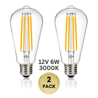 E26 4W LED Filamento Edison Bombillas Dimmable Bombilla de ahorro de energía