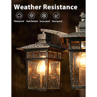 PLH04 360° Motion Sensor and Dusk-to-Dawn Classic Black Aluminum 3-Head Rectangular Post Light 87.5