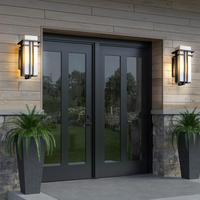 CPLA06 Outdoor Aluminum Wall Mounted Lantern Pendant Light for Garage Porch Patio E26 Socket Line Voltage 120V AC IP65 Waterproof
