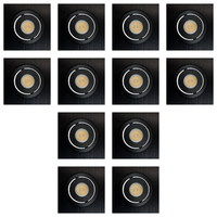 Outdoor Landscape Lighting LED 12V Low Voltage CB06 4x/8x/12x Package 1.5W DC12V Low Voltage Dimmable Recessed Square Cast Aluminum LED Puck Light Cabinet Downlighting 3000K or 5000K Black 12 Pack