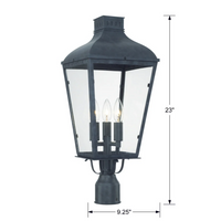 Dumont 3 Light Outdoor Post Light 9.25