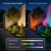 MR16 RGBCW 2700K-5000K Smart Bluetooth 5W 12V Low Voltage LED Bulbs 45° Dimmable Energy Saving Waterproof Light with Antenna and Remote Control