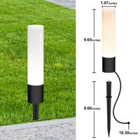 ALP55 Low Voltage Landscape Lighting Pathway Lights Package, 6W 300LM Landscape Lights 3000K Warm, IP65 Waterproof, Aluminum Outdoor Landscape Path Lights