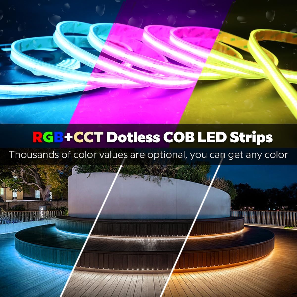 SLD29 Dotless Linear LED RGB CCT Color Changing and Tunable White 16.4