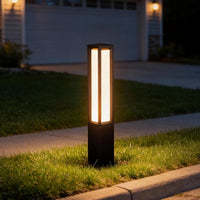 CPLA12 DC12V Low Voltage Integrated LED 3000K Outdoor Aluminum Bollard Path Light Bolted Mount Base IP65 Waterproof