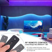 DC5V-36V 8A LED Low Voltage Controller with Wireless RF Remote, Sensitive Touch Slide Controller, No Flicker, ON/OFF Kit for LED Strip Light