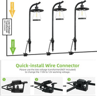 Outdoor Landscape Lighting LED 12V Low Voltage ALP05 4-Pack 12V-15V AC Low Voltage 1.34W 146LM 2700K Soft White LED G4 Bulb Included Landscape Lighting, Black Curved Lamp Pathway Light Package, Die-Cast Zinc Aluminum, IP65 Waterproof