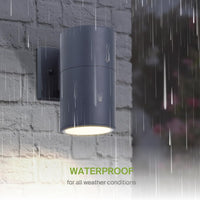 SCSH03 120V Line Voltage LED Aluminum Cylinder Up Down Light Mono Directional Sconce Lighting Medium Base Sockets