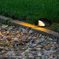 Outdoor Landscape Lighting LED 12V Low Voltage UNAL01 Crescente Aluminum Round Surface Mount Mono-Directional Integrated 6W 3000K LED In-Ground Well Light Low Voltage Landscape Lighting