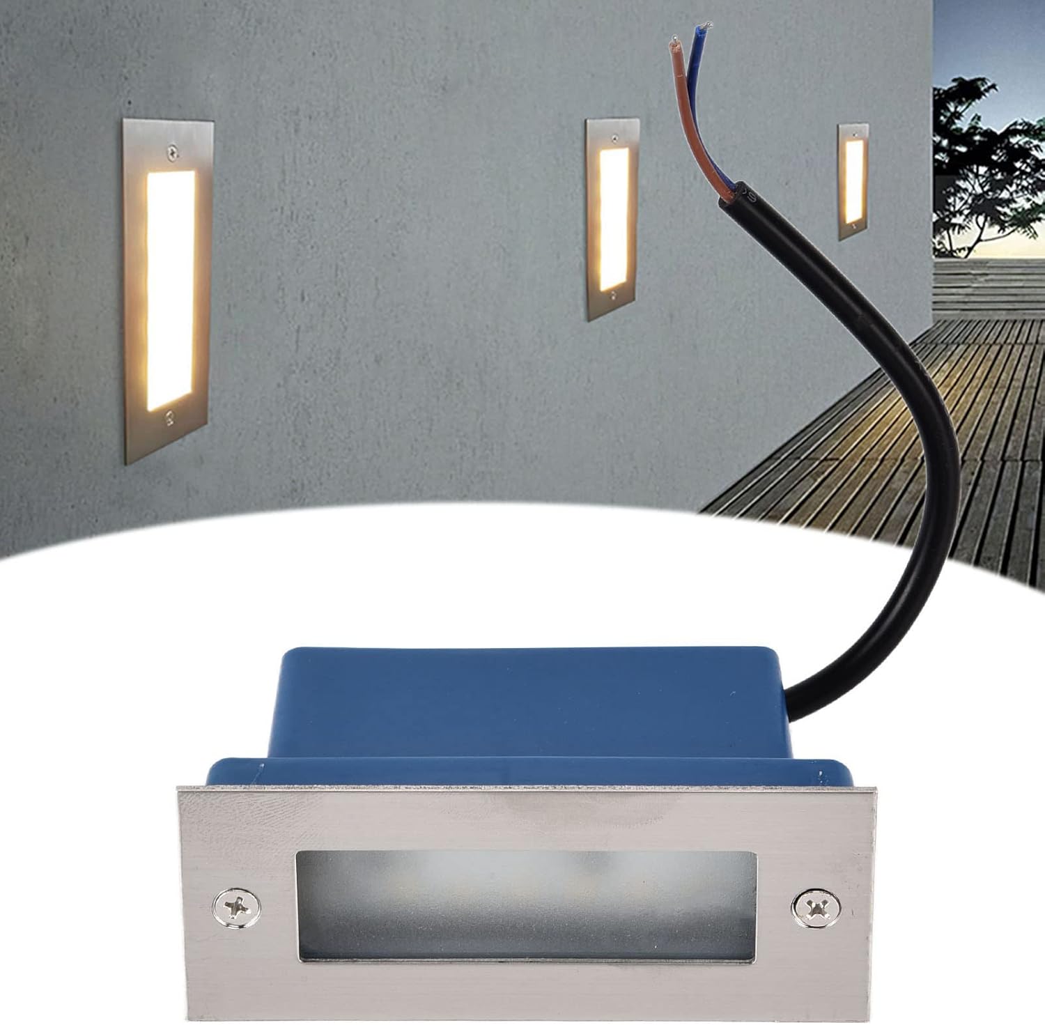 STSH01 Line Voltage 120V Outdoor Recessed Brick Wall Light 3W 3000K Wa