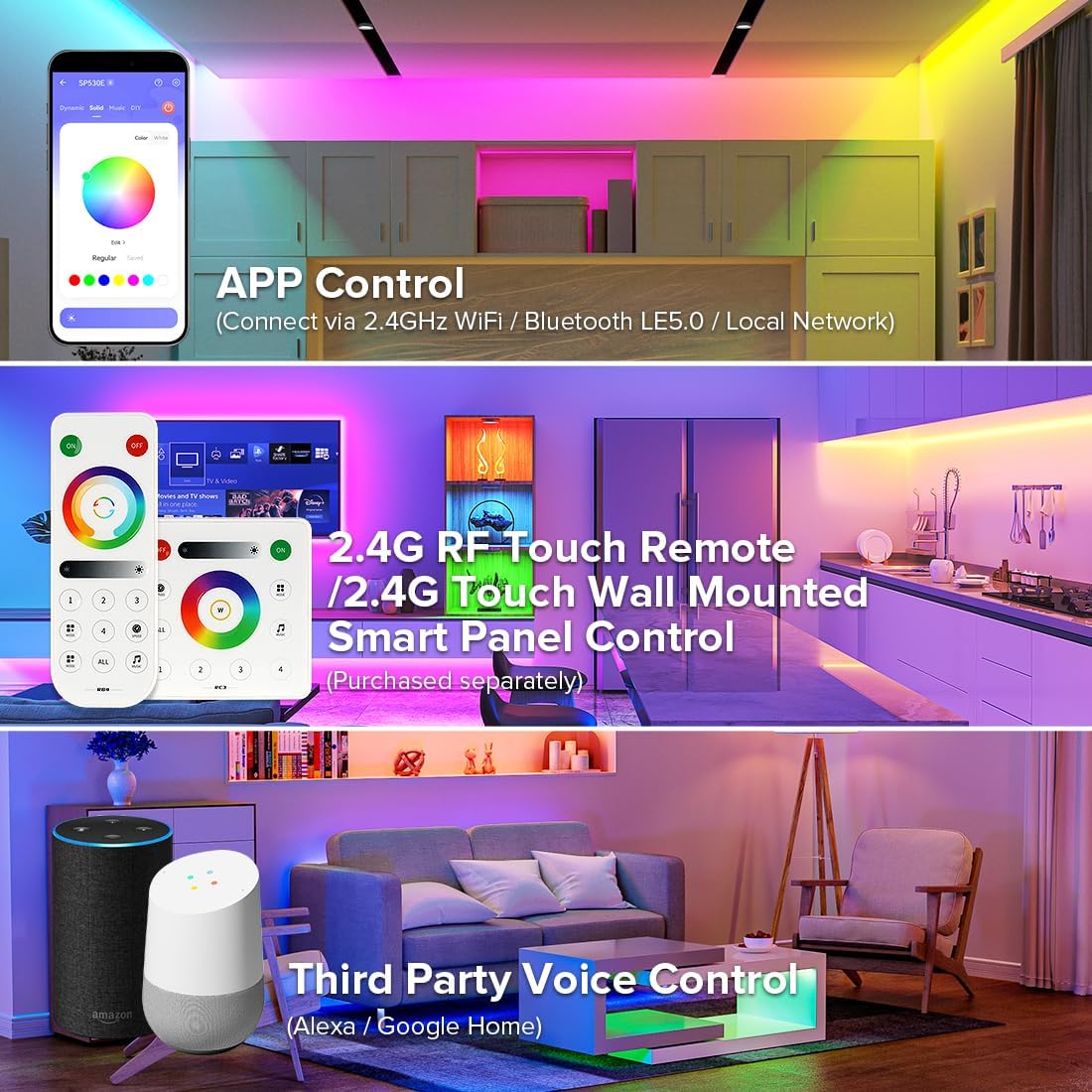 SP530E Smart Wi-Fi and Bluetooth RGB Addressable LED Controller
