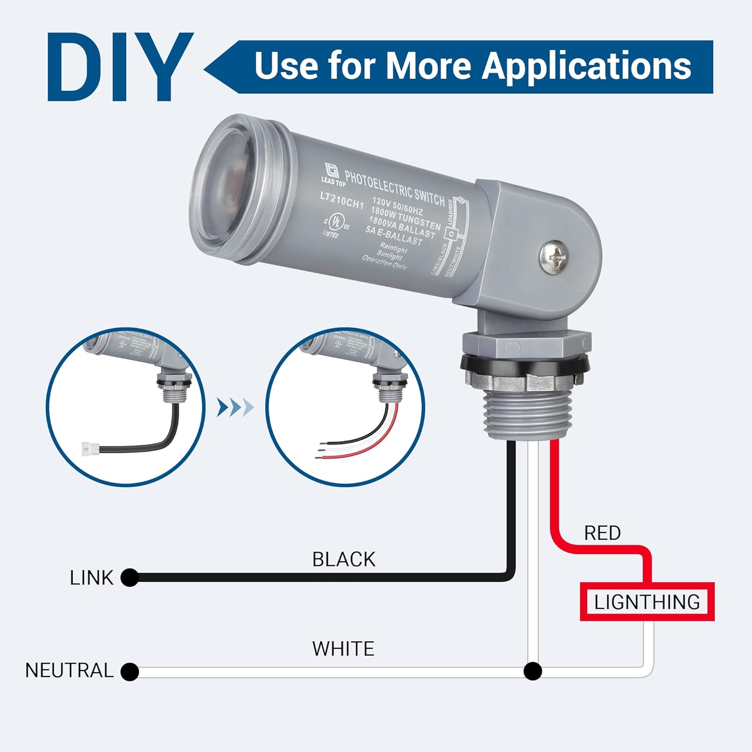 Photocel Switch Photocell Switch Construction 120 277v Dusk To Dawn Sensor