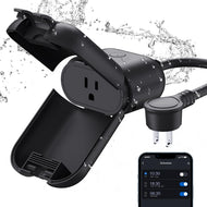 Outdoor Smart Plug 15A Wi-Fi Outlet Timer Compatible with Alexa and Google Assistant IP66 Waterproof - Single Socket