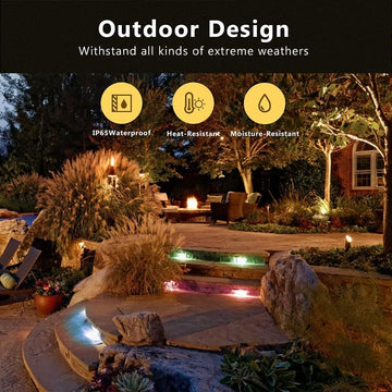 ALSR03 8-Pack RGB LED Landscape Spot Lights Package, 12W Low Voltage 12V  Directional Outdoor Landscape Lighting