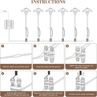 Outdoor Landscape Lighting LED 12V Low Voltage ALP04 4- and 6-Pack 12V Low Voltage 5W 200LM 2900K Warm White LED Landscape Lighting, Oil-Rubbed Bronze Umbrella Pathway Light Package, Die-Cast Aluminum, IP65 Waterproof