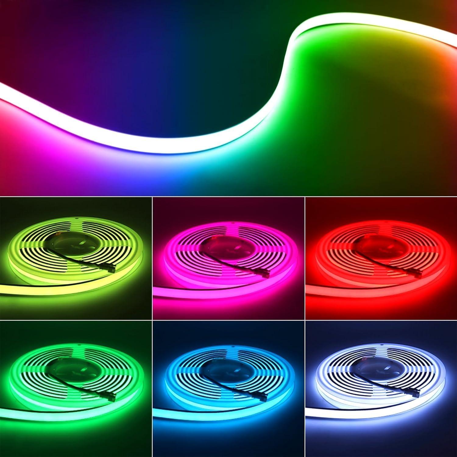SLNR11 Dotless COB Smart Wi-Fi RGB-IC Addressable Dream Rainbow Color ...