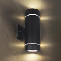 SCSH02 120V Line Voltage LED Aluminum Cylinder Up Down Light 2 Directional Sconce Lighting Medium Base Sockets