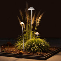 ALP72 DC24V Set of 3 White Mushroom Aluminum 3000K Warm White Integrated LED Low Voltage Path Light with Transformer Included